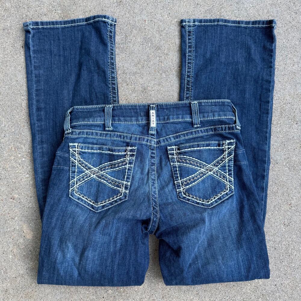 Ariat 31R REAL Entwined Mid Rise Boot Cut Blue Jeans 10017510